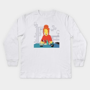 Artist girl Kids Long Sleeve T-Shirt